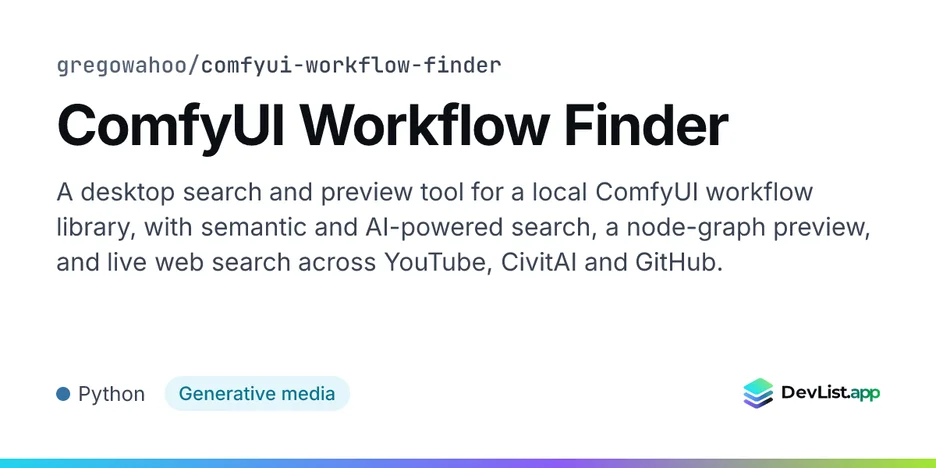 ComfyUI Workflow Finder