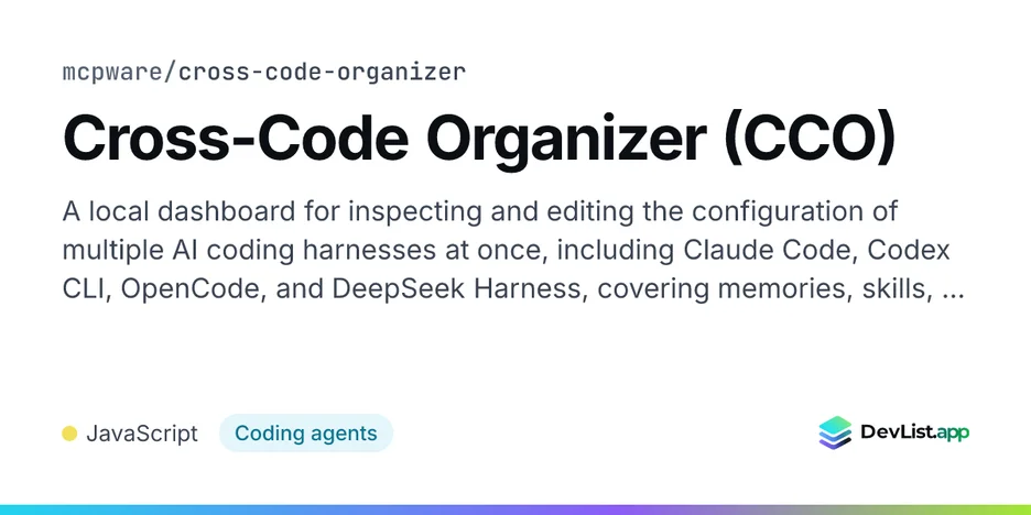 Cross-Code Organizer (CCO)