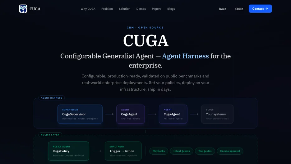 CUGA: Configurable Generalist Agent