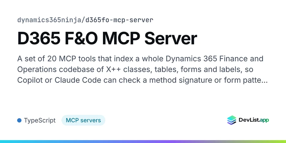 D365 F&O MCP Server