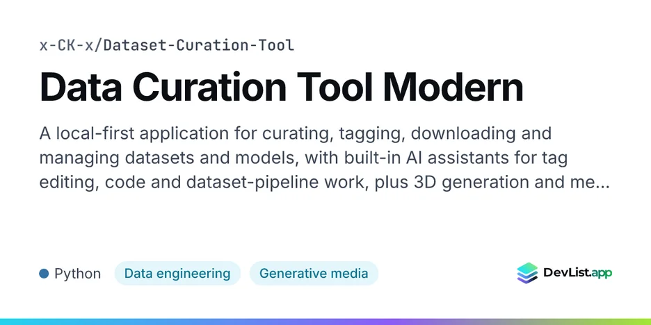 Data Curation Tool Modern