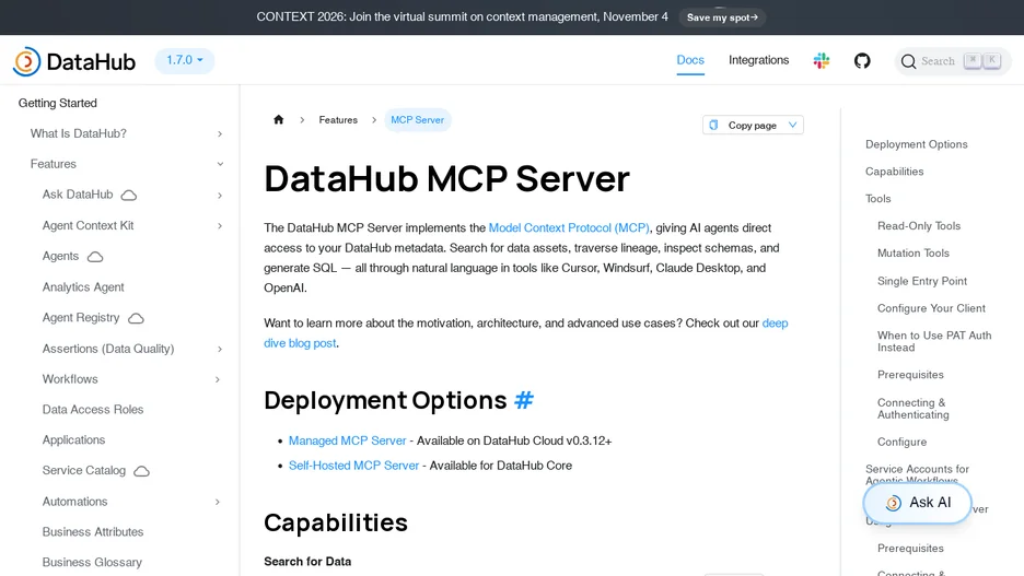DataHub MCP Server