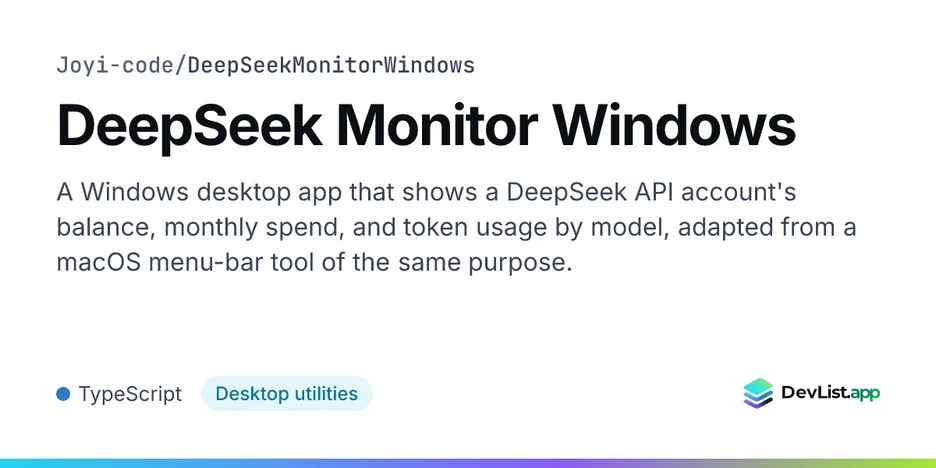 DeepSeek Monitor Windows