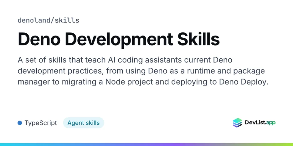 Deno Development Skills