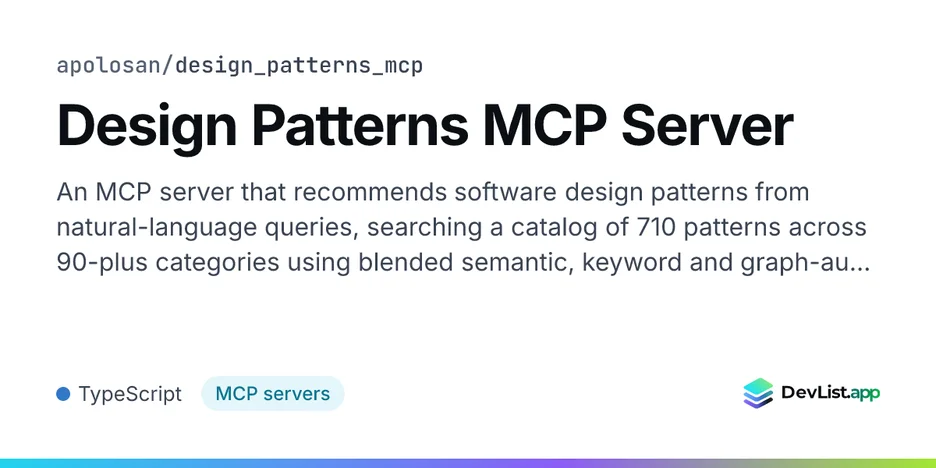 Design Patterns MCP Server