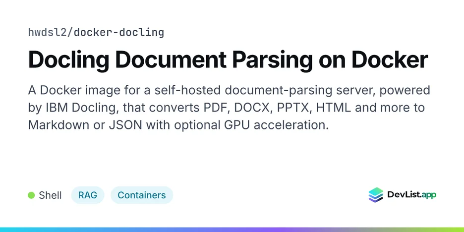Docling Document Parsing on Docker