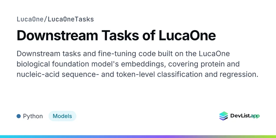 Downstream Tasks of LucaOne