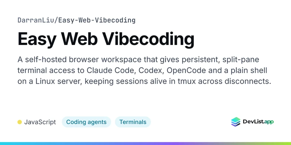 Easy Web Vibecoding