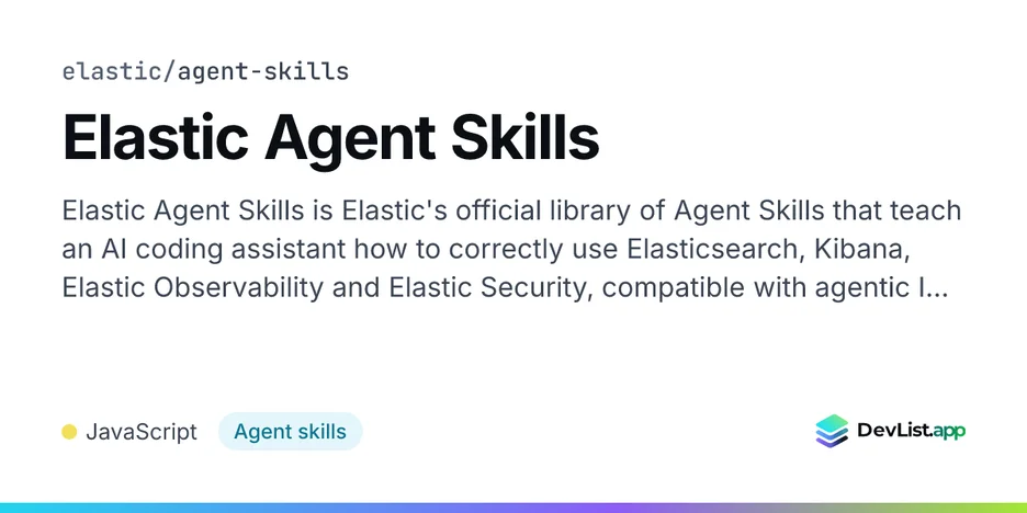 Elastic Agent Skills