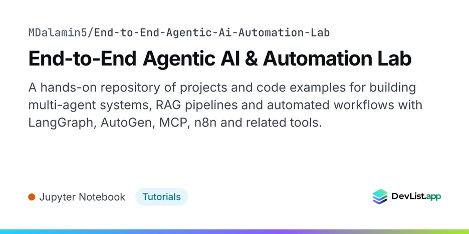End-to-End Agentic AI & Automation Lab