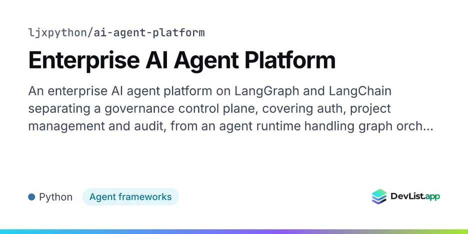 Enterprise AI Agent Platform