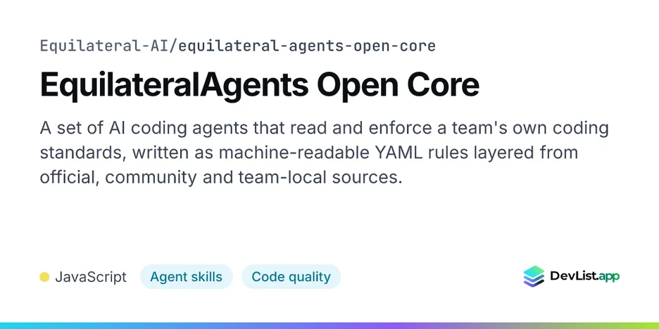 EquilateralAgents Open Core