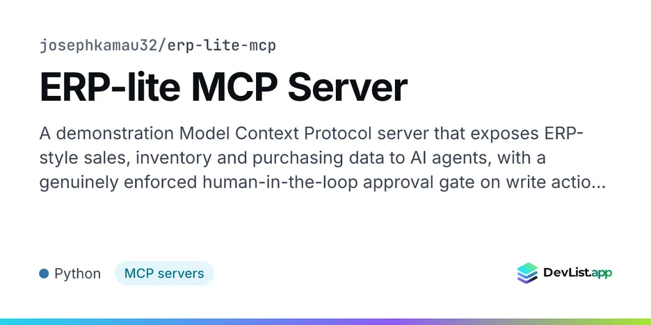 ERP-lite MCP Server