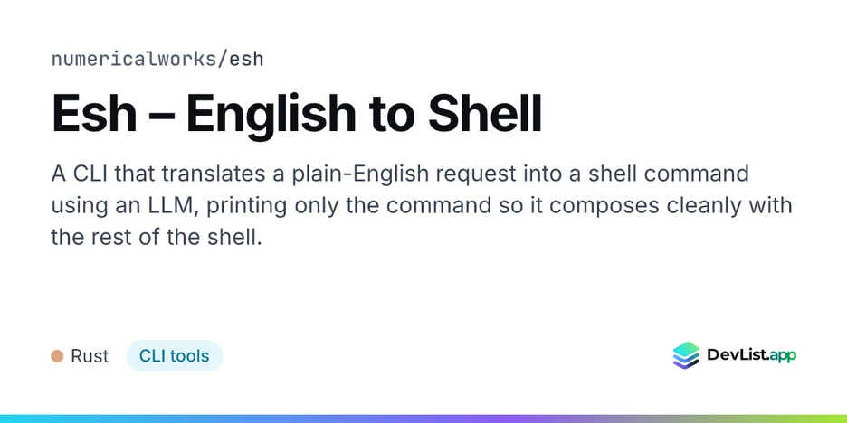 Esh – English to Shell