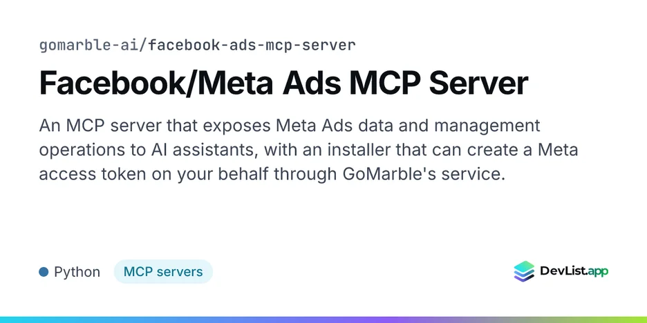 Facebook/Meta Ads MCP Server