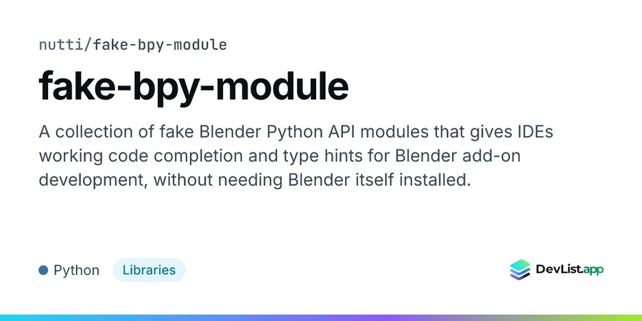 fake-bpy-module