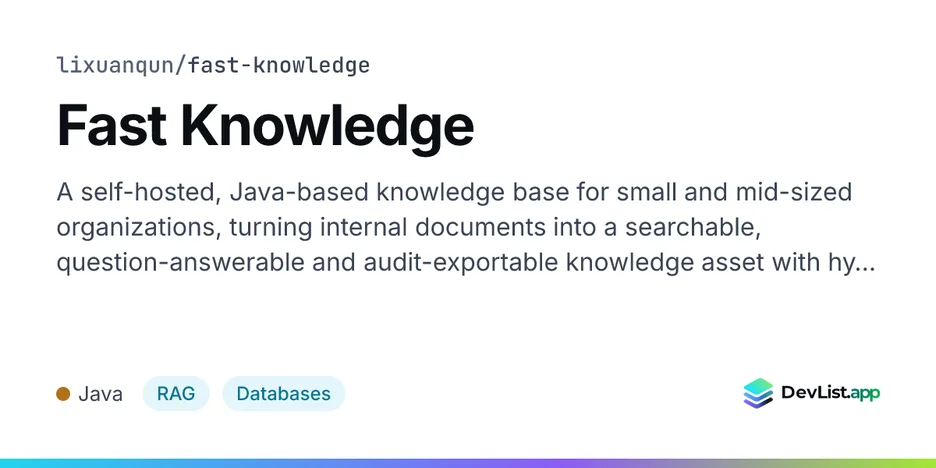 Fast Knowledge