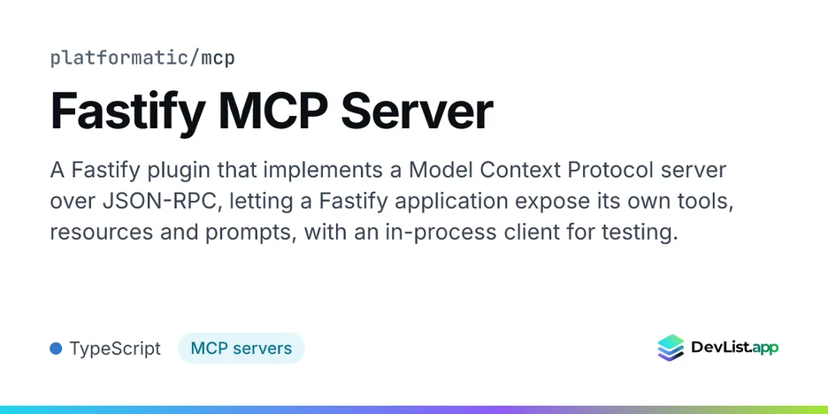 Fastify MCP Server