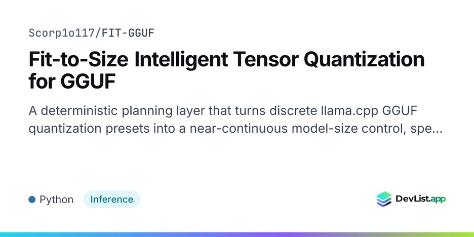 Fit-to-Size Intelligent Tensor Quantization for GGUF