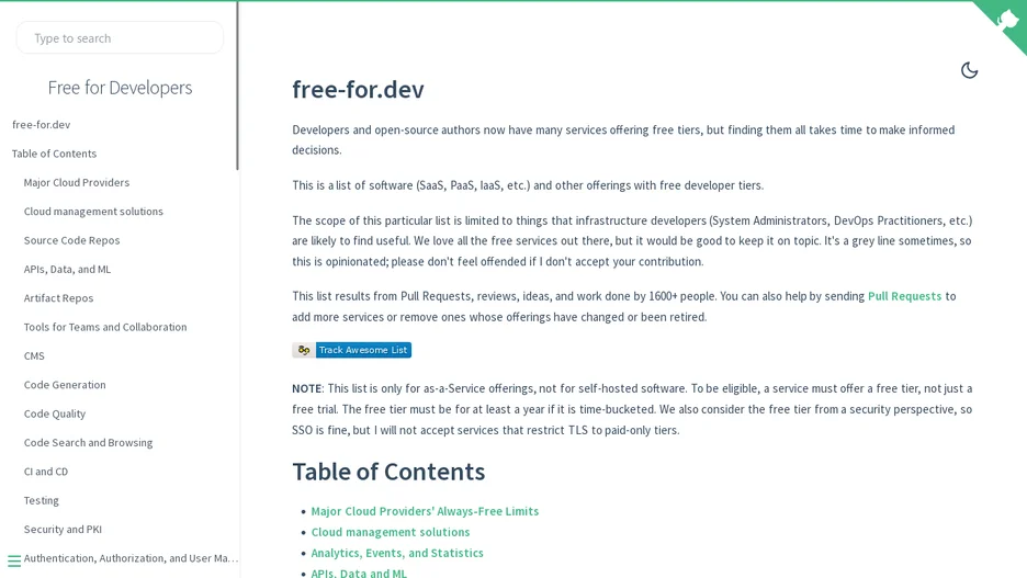 free-for.dev