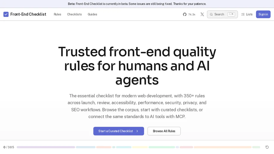 Front-End Checklist