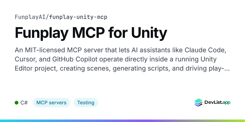 Funplay MCP for Unity