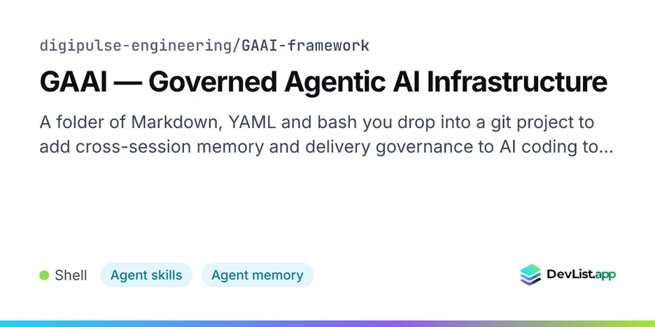 GAAI — Governed Agentic AI Infrastructure