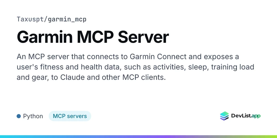 Garmin MCP Server