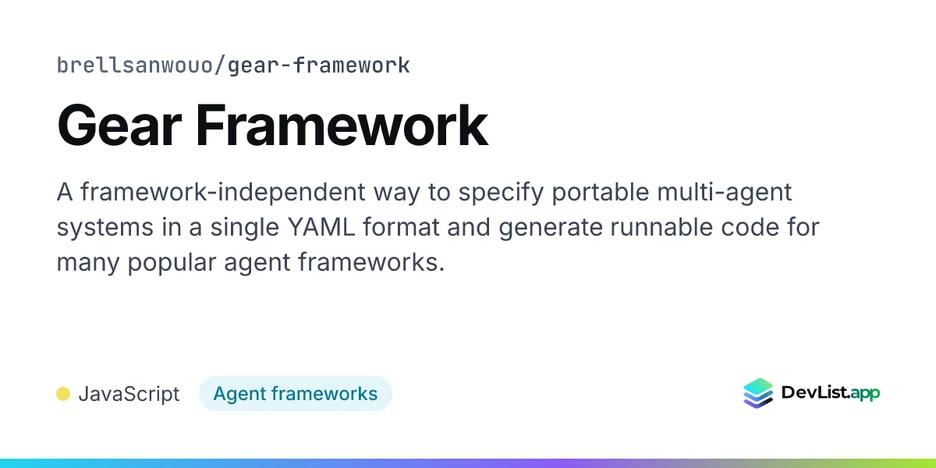 Gear Framework