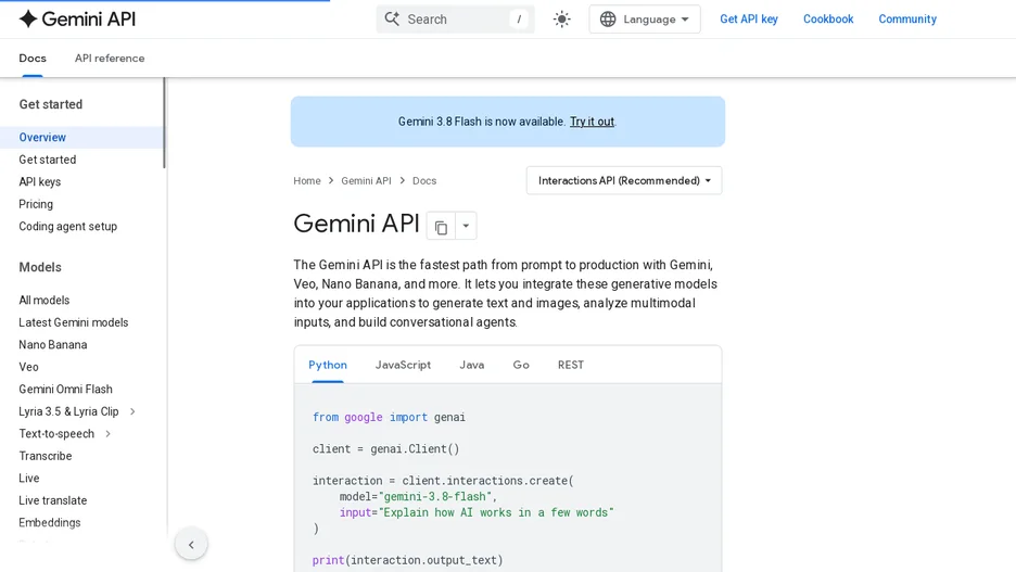 Gemini API Cookbook