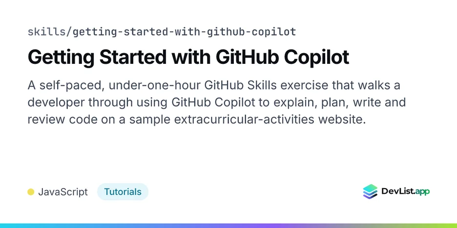 Getting Started with GitHub Copilot