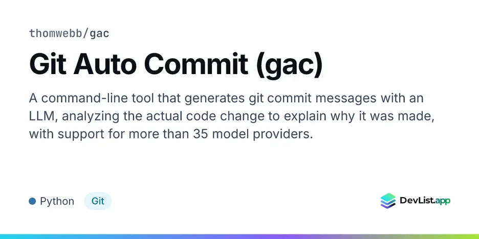 Git Auto Commit (gac)