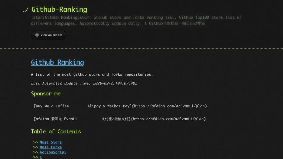 Github Ranking