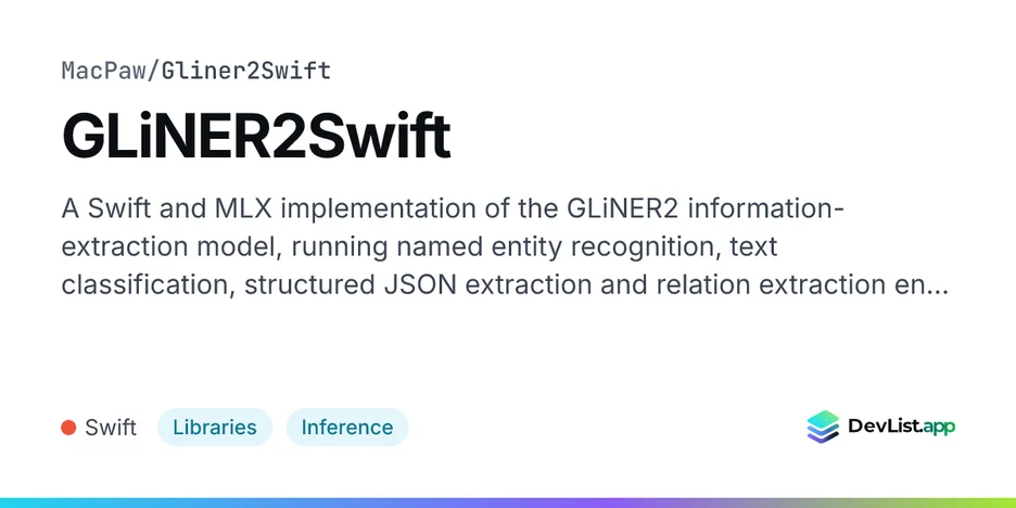GLiNER2Swift