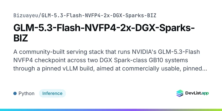 GLM-5.3-Flash-NVFP4-2x-DGX-Sparks-BIZ