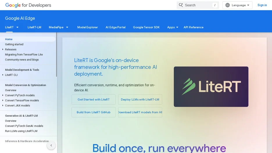 Google AI Edge LiteRT Samples