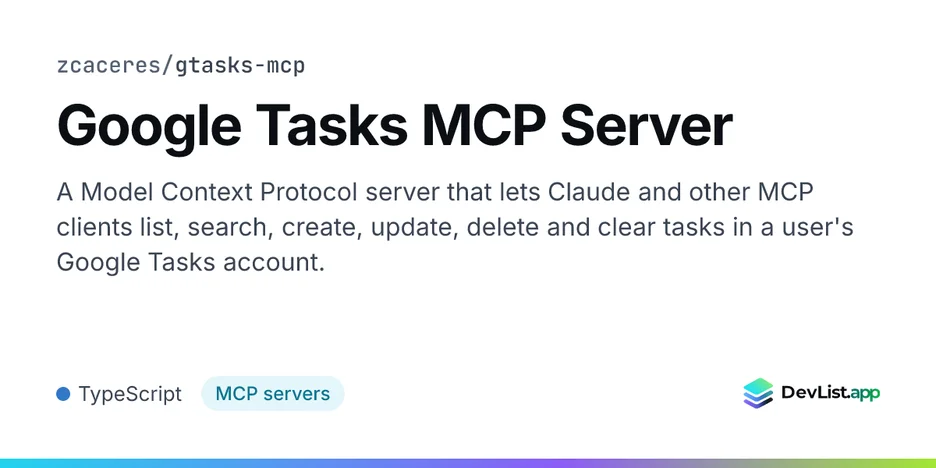 Google Tasks MCP Server