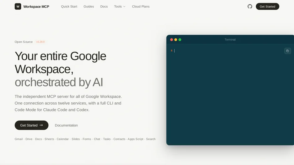 Google Workspace MCP Server