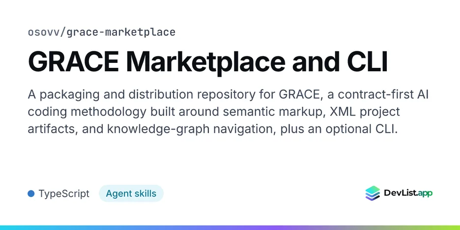 GRACE Marketplace and CLI
