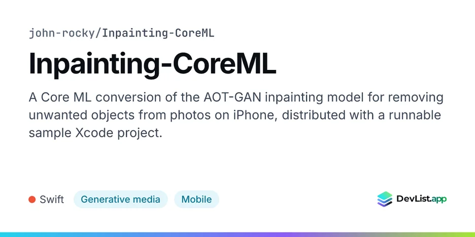 Inpainting-CoreML