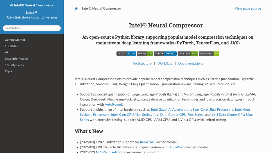 Intel Neural Compressor