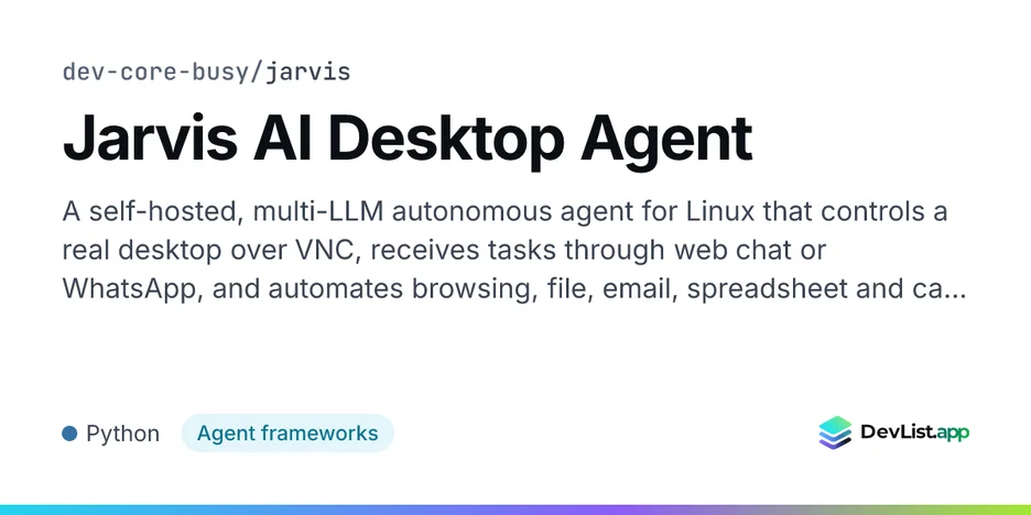 Jarvis AI Desktop Agent