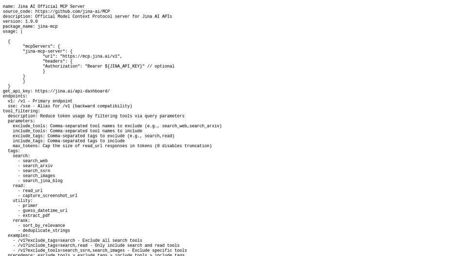 Jina AI Remote MCP Server