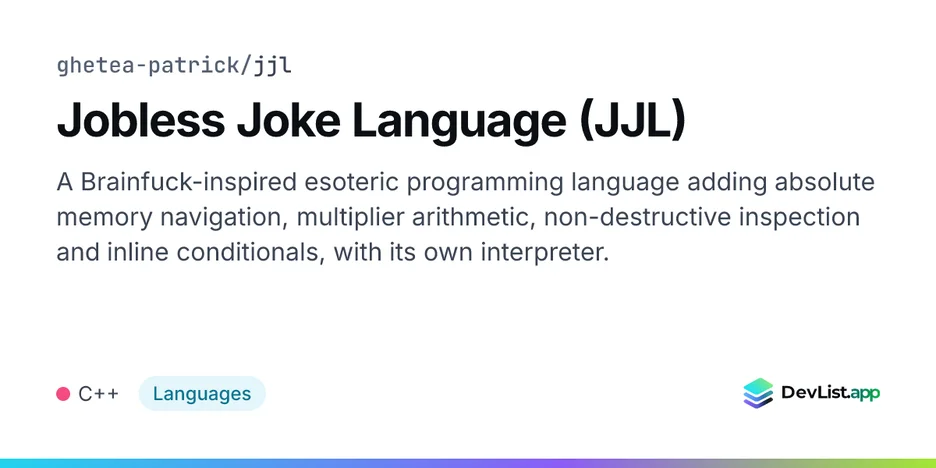 Jobless Joke Language (JJL)