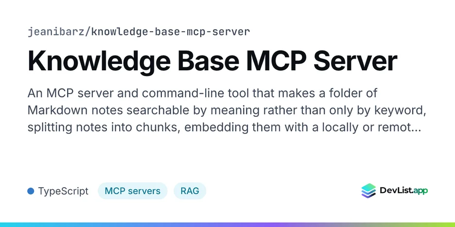Knowledge Base MCP Server