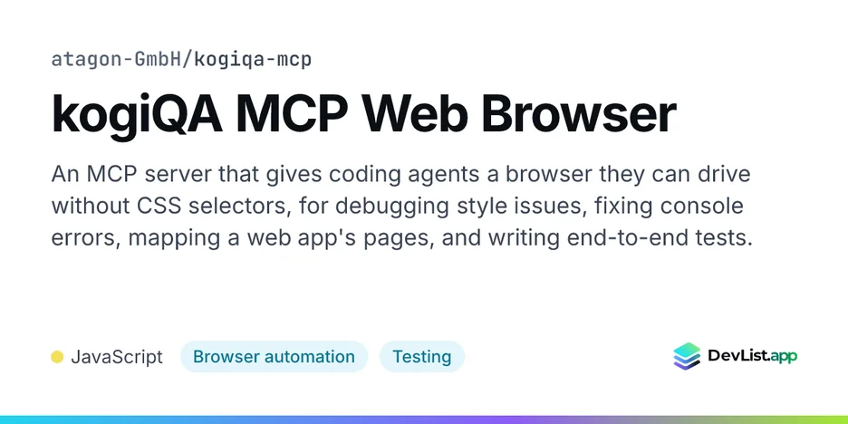kogiQA MCP Web Browser