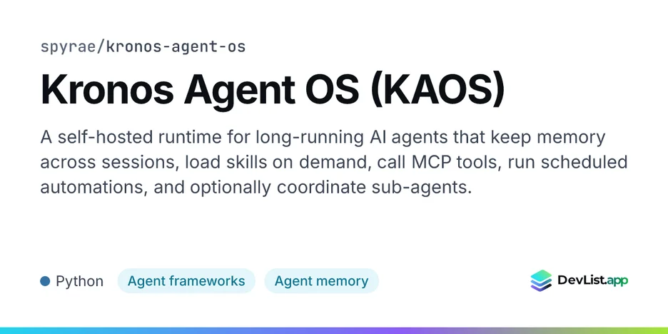 Kronos Agent OS (KAOS)