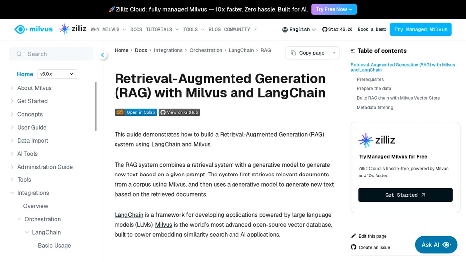 LangChain Milvus