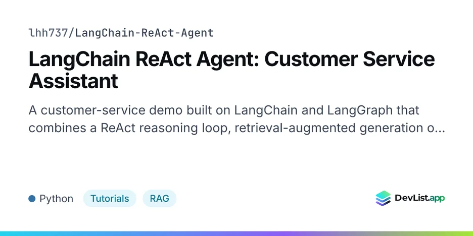 LangChain ReAct Agent: Customer Service Assistant