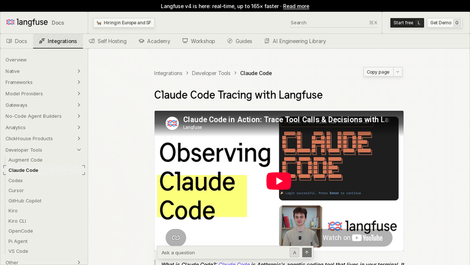 Langfuse Observability Plugin for Claude Code